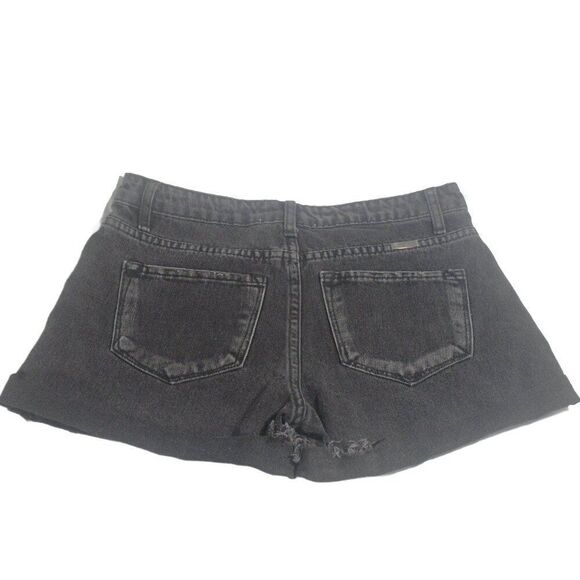 KanCan Black Denim Distressed Shorts Size Medium - Picture 4 of 9